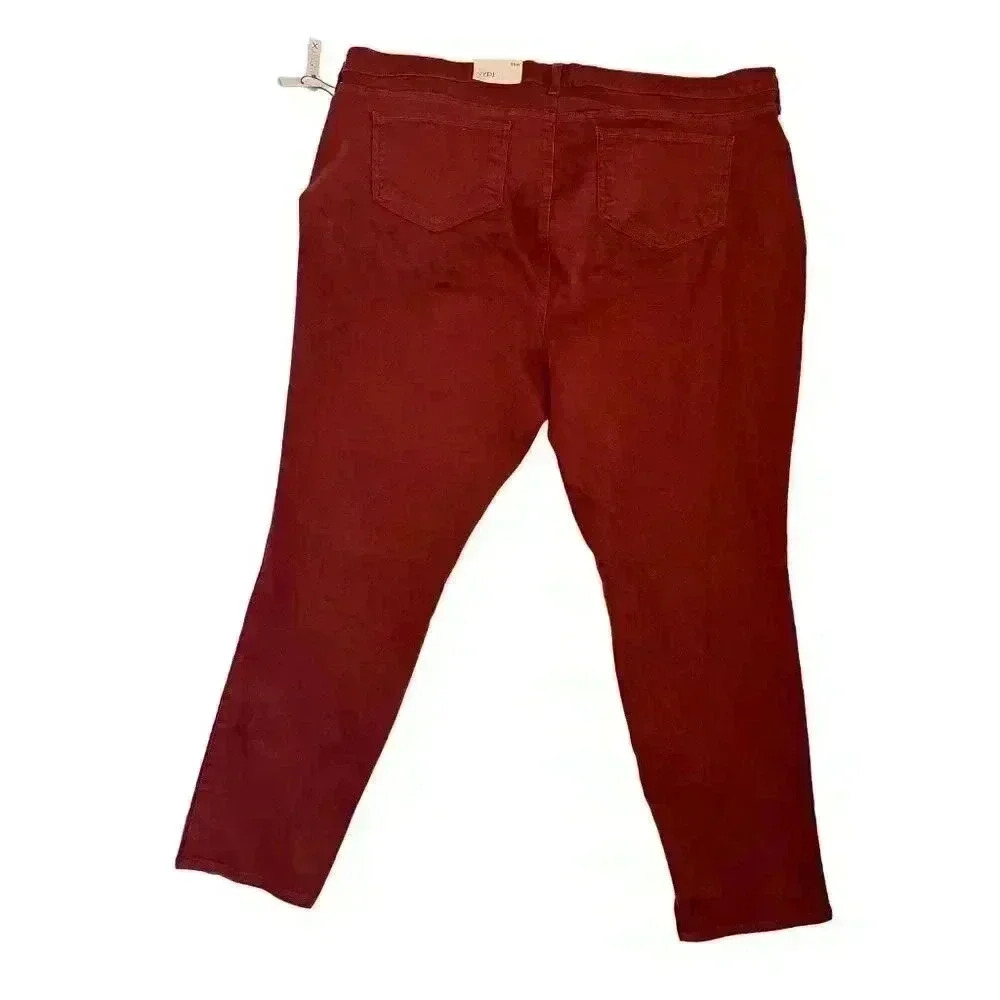 NYDJ, Ami Skinny LiftXtuck Jeans, Maroon, 26W